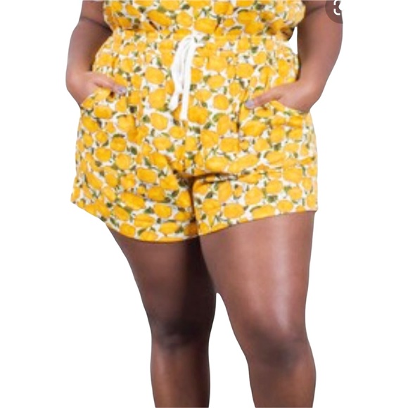 MAUBY Marigold Poppy French Terry Shorts | Size 1X - Picture 7 of 7